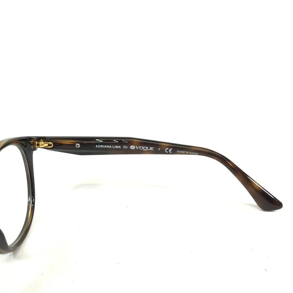 Vogue Eyeglasses Frames VO2988 W656 Brown Tortoise Round Adriana Lima 51-17-135